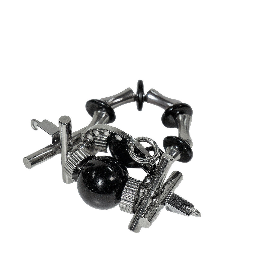 Black Citrine Industrial Parts Open Ring