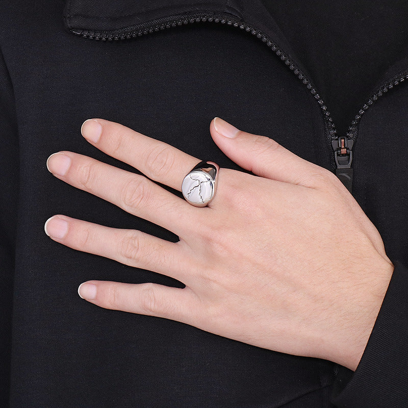 Anello in acciaio inossidabile a forma di corpo 3D