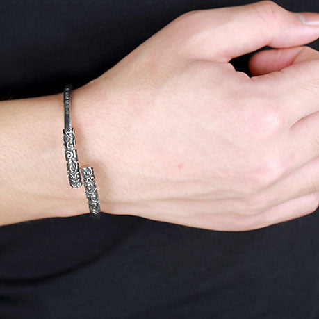 Bracciale con perline in acciaio inossidabile alabastro