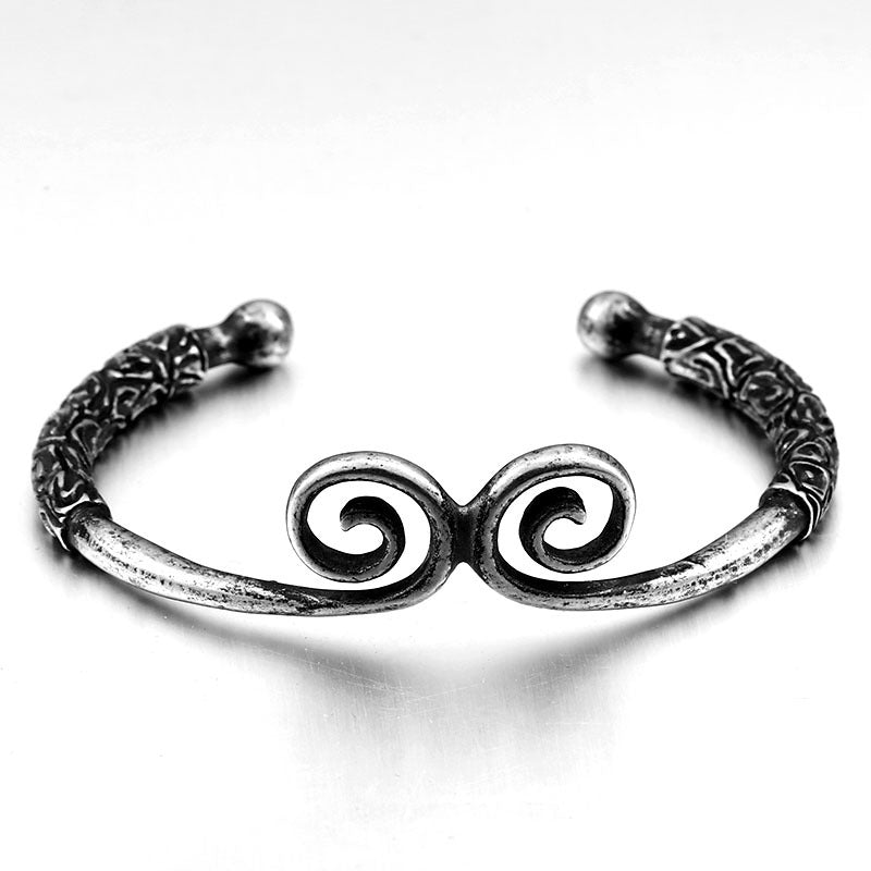 Bracciale in acciaio inossidabile cubano spazzolato