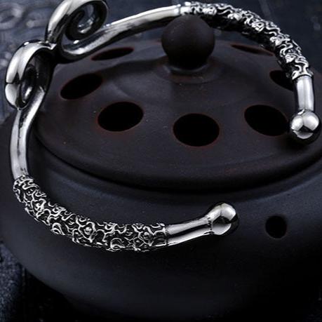 Bracciale in acciaio inossidabile cubano spazzolato