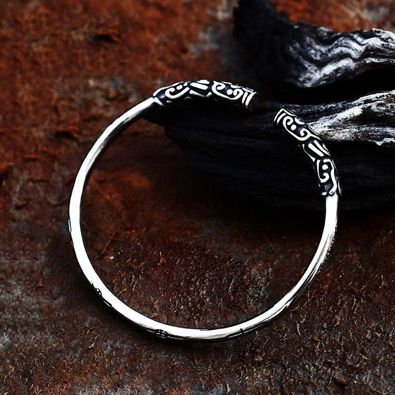 Bracciale con perline in acciaio inossidabile alabastro