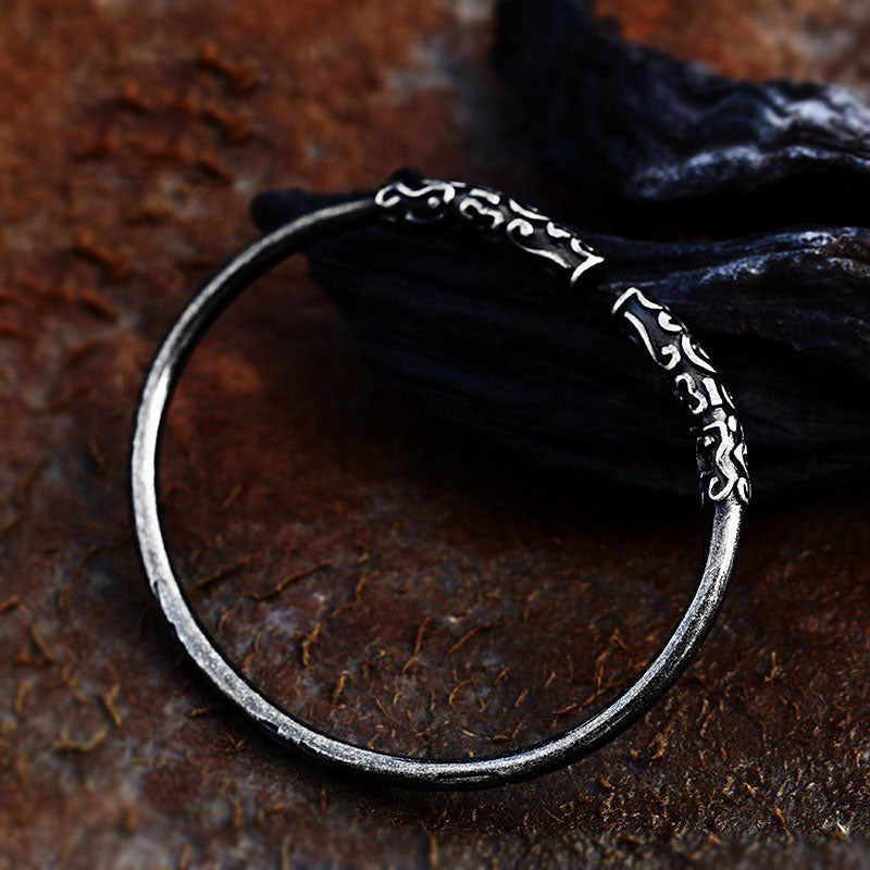 Bracciale con perline in acciaio inossidabile alabastro