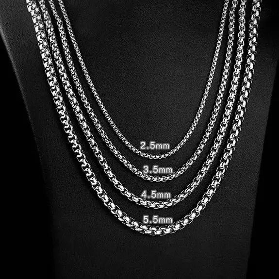 Box Chain Stainless Steel Necklace VRAFI