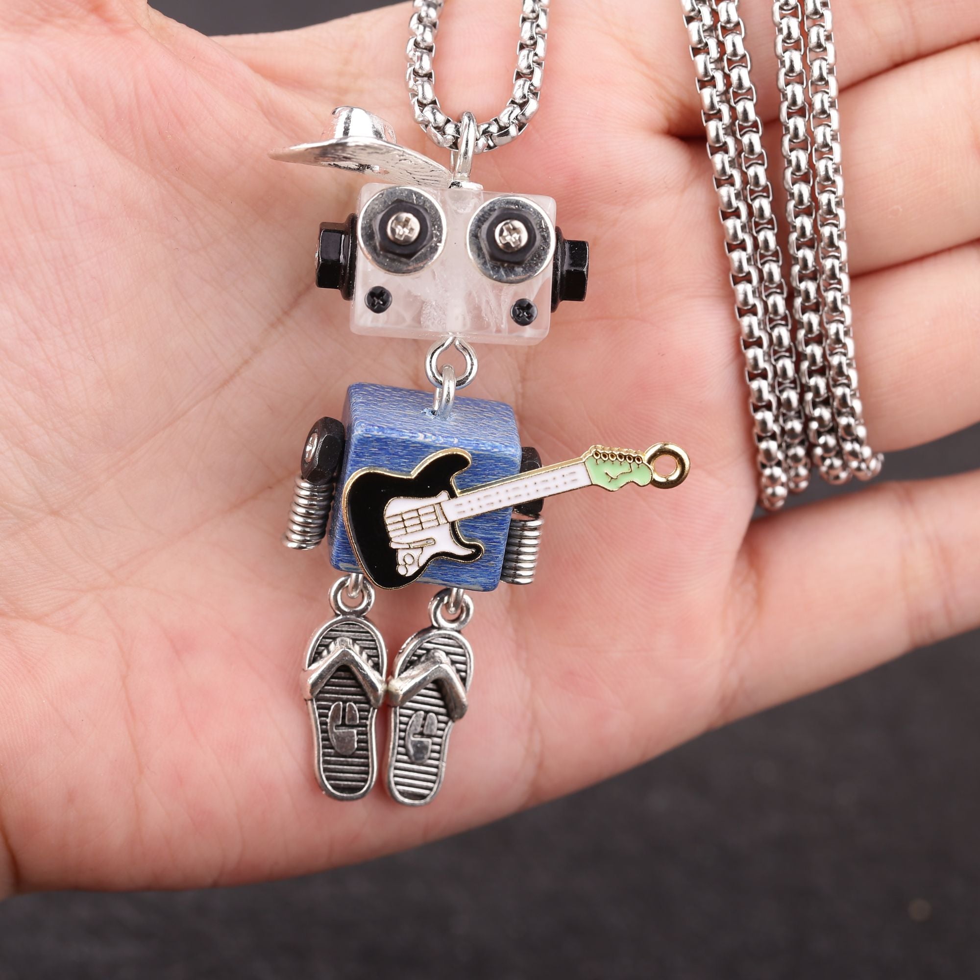 Collier en acier inoxydable avec chaîne cubaine