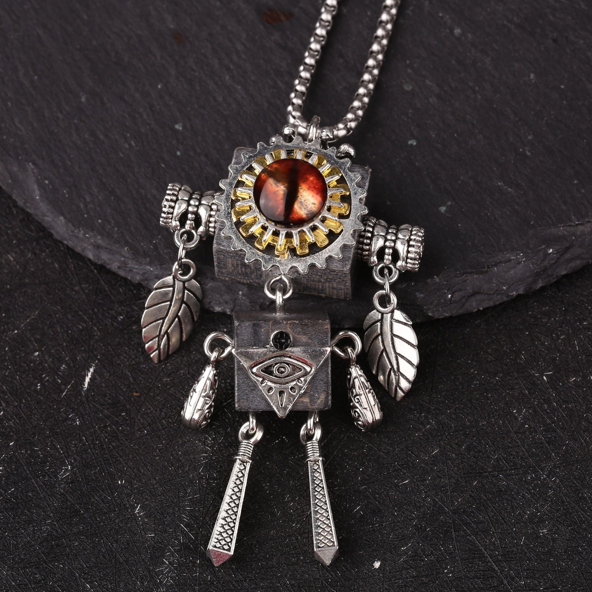 Collier en acier inoxydable avec chaîne cubaine