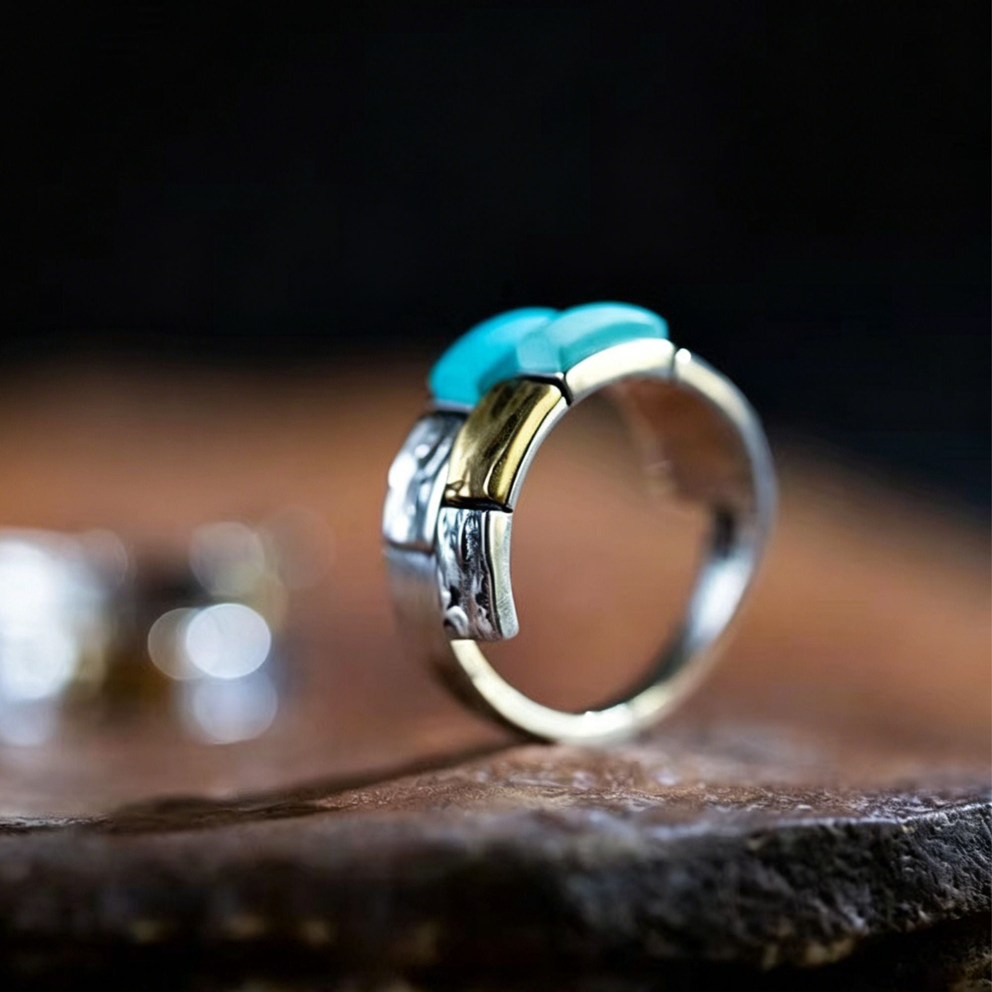 Bague en acier inoxydable en forme de corps 3D