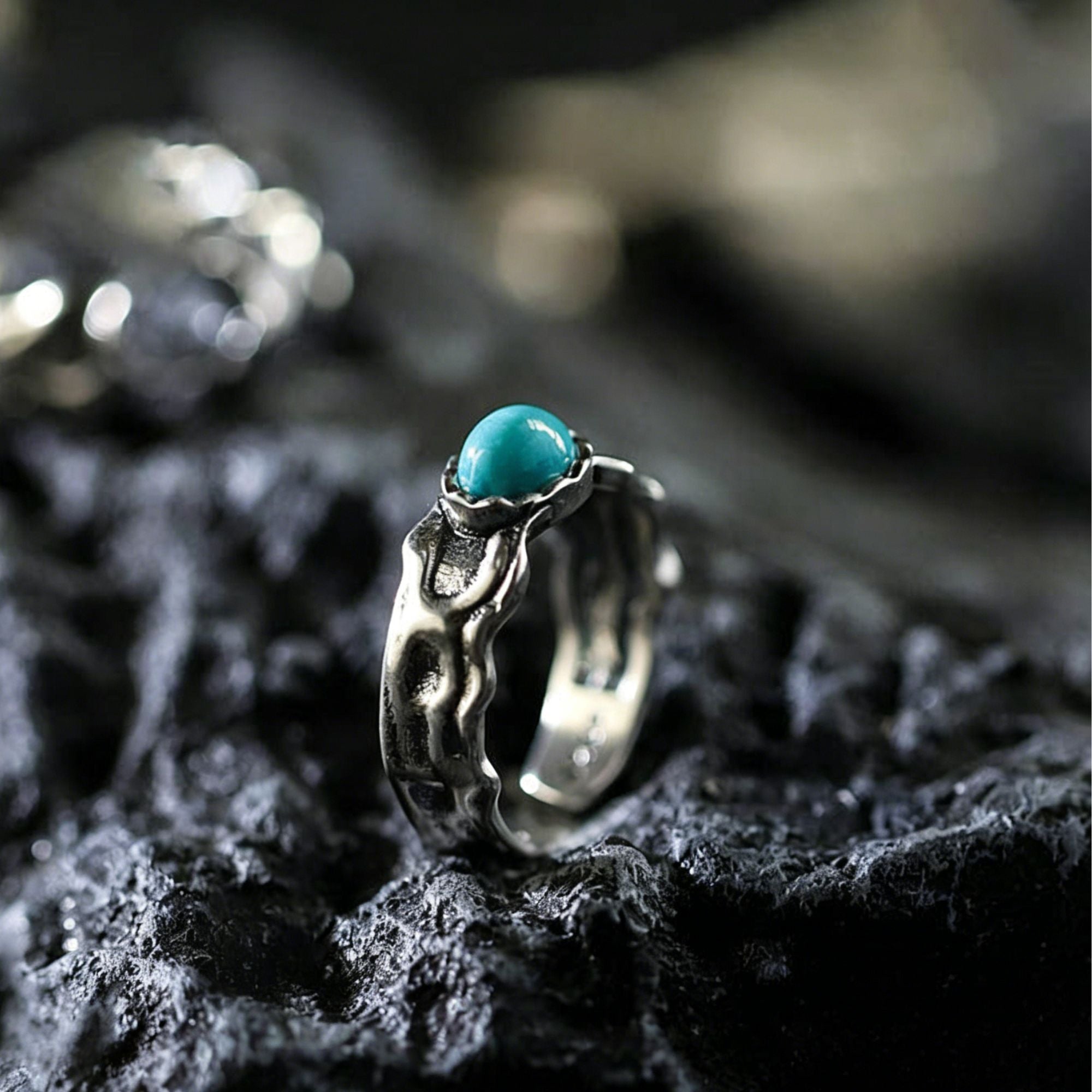 Bague en acier inoxydable en forme de corps 3D
