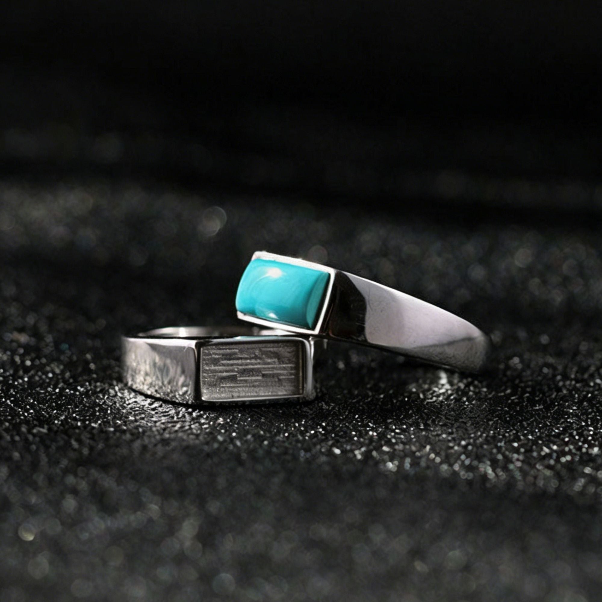 Bague en acier inoxydable en forme de corps 3D
