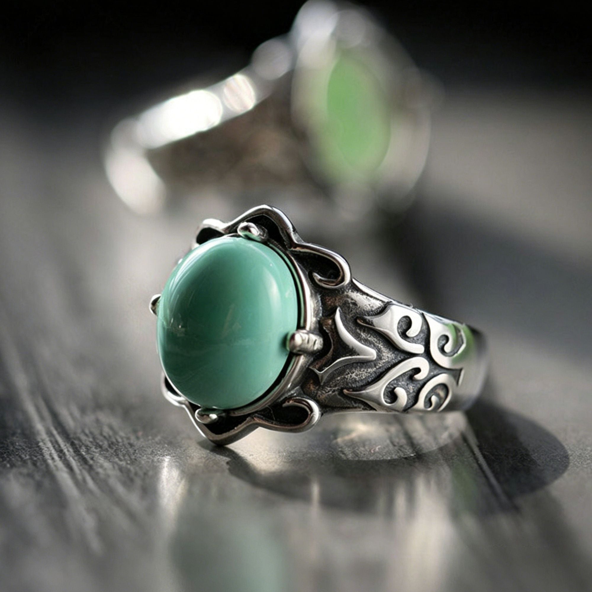 Bague en acier inoxydable en forme de corps 3D