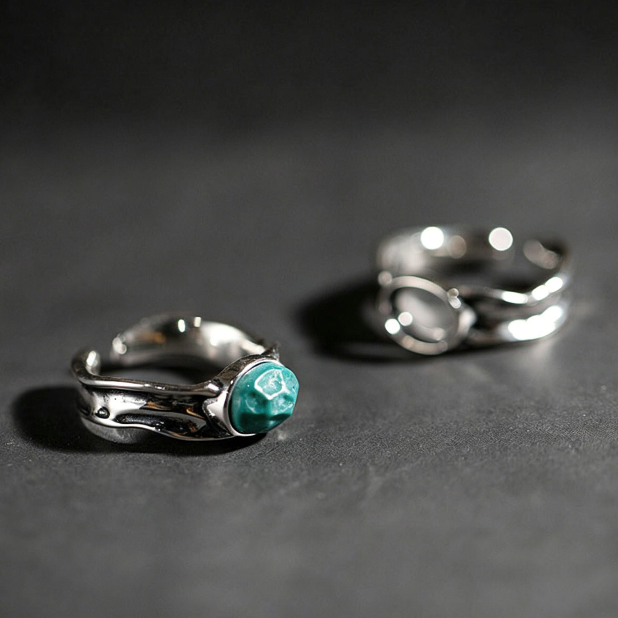 Bague en acier inoxydable en forme de corps 3D