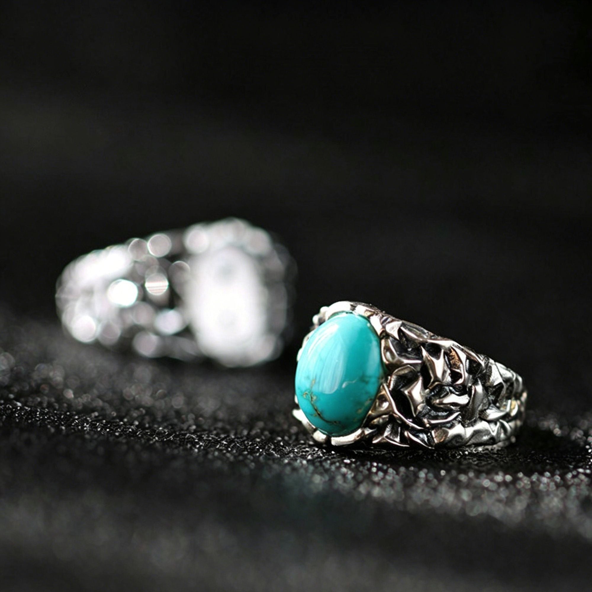 Bague en acier inoxydable en forme de corps 3D