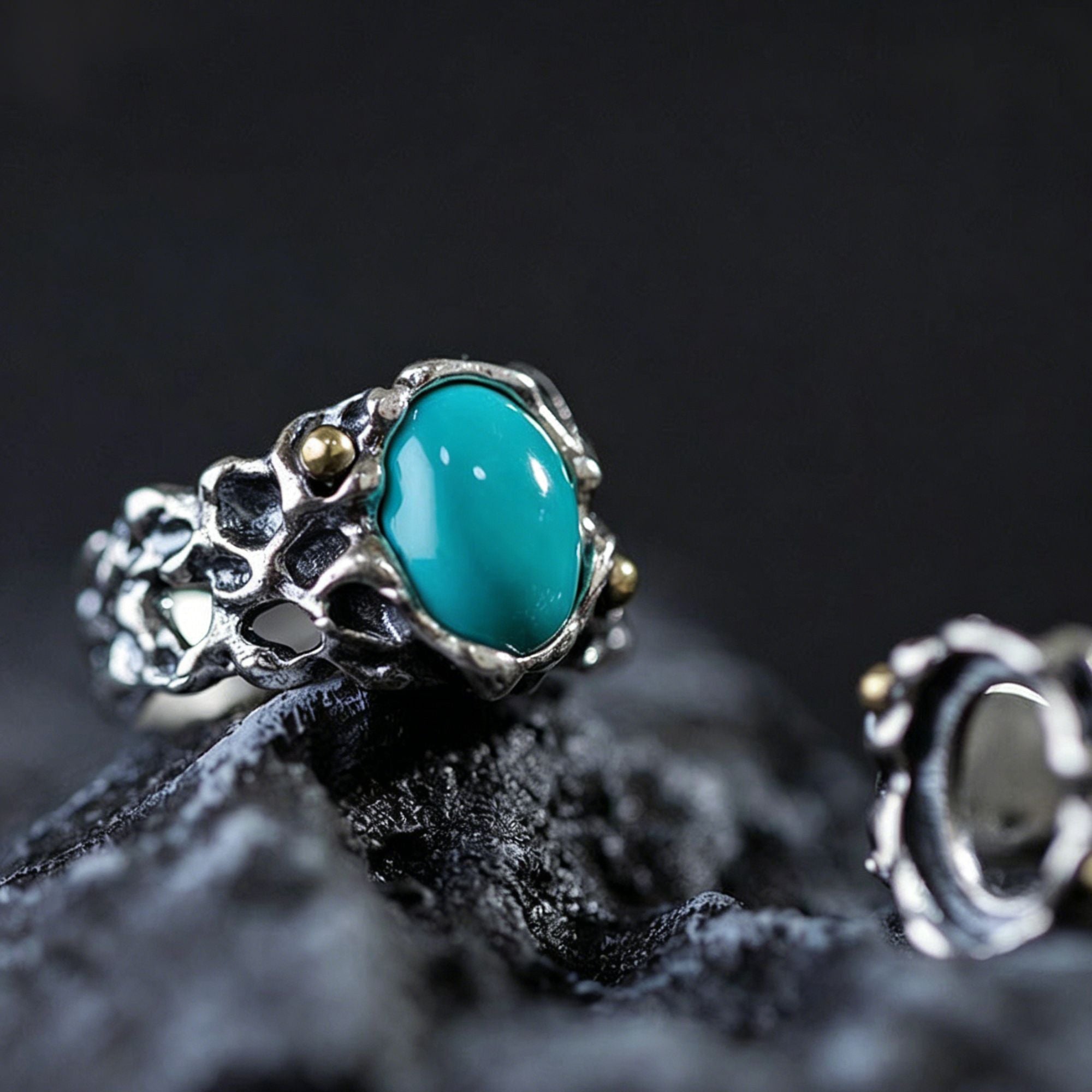 Bague en acier inoxydable en forme de corps 3D