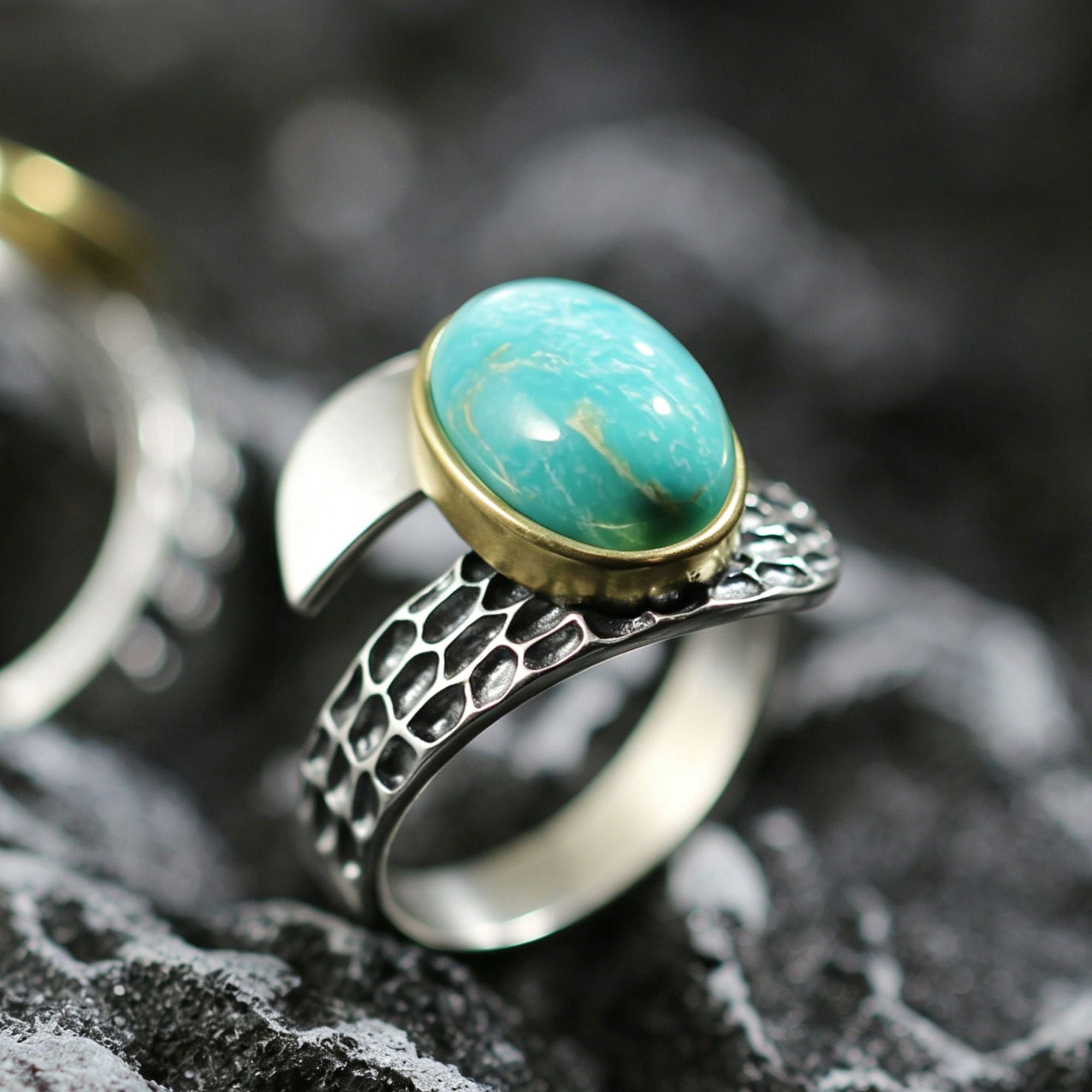 Anillo de acero inoxidable con forma de cuerpo 3D