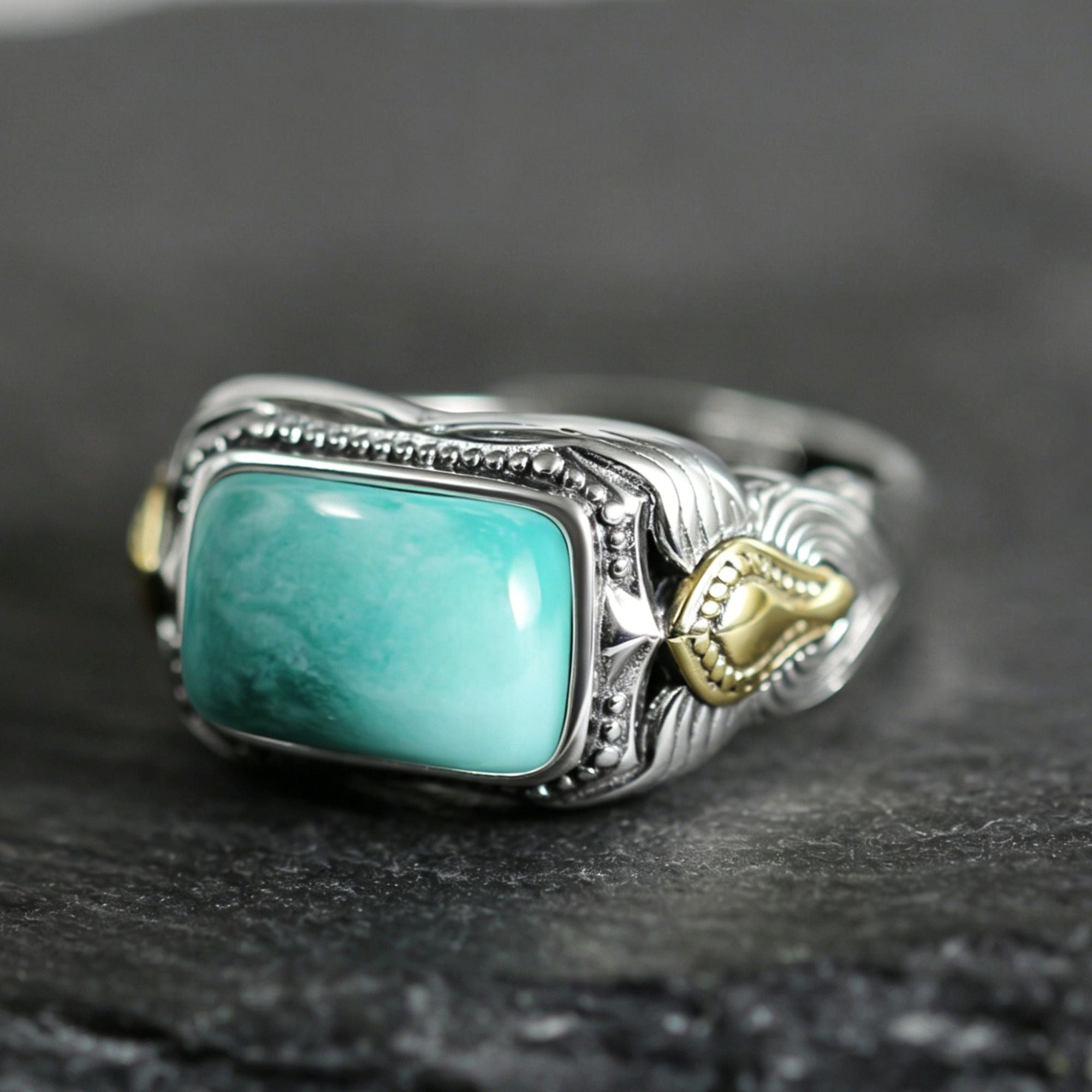 Anillo de acero inoxidable con forma de cuerpo 3D