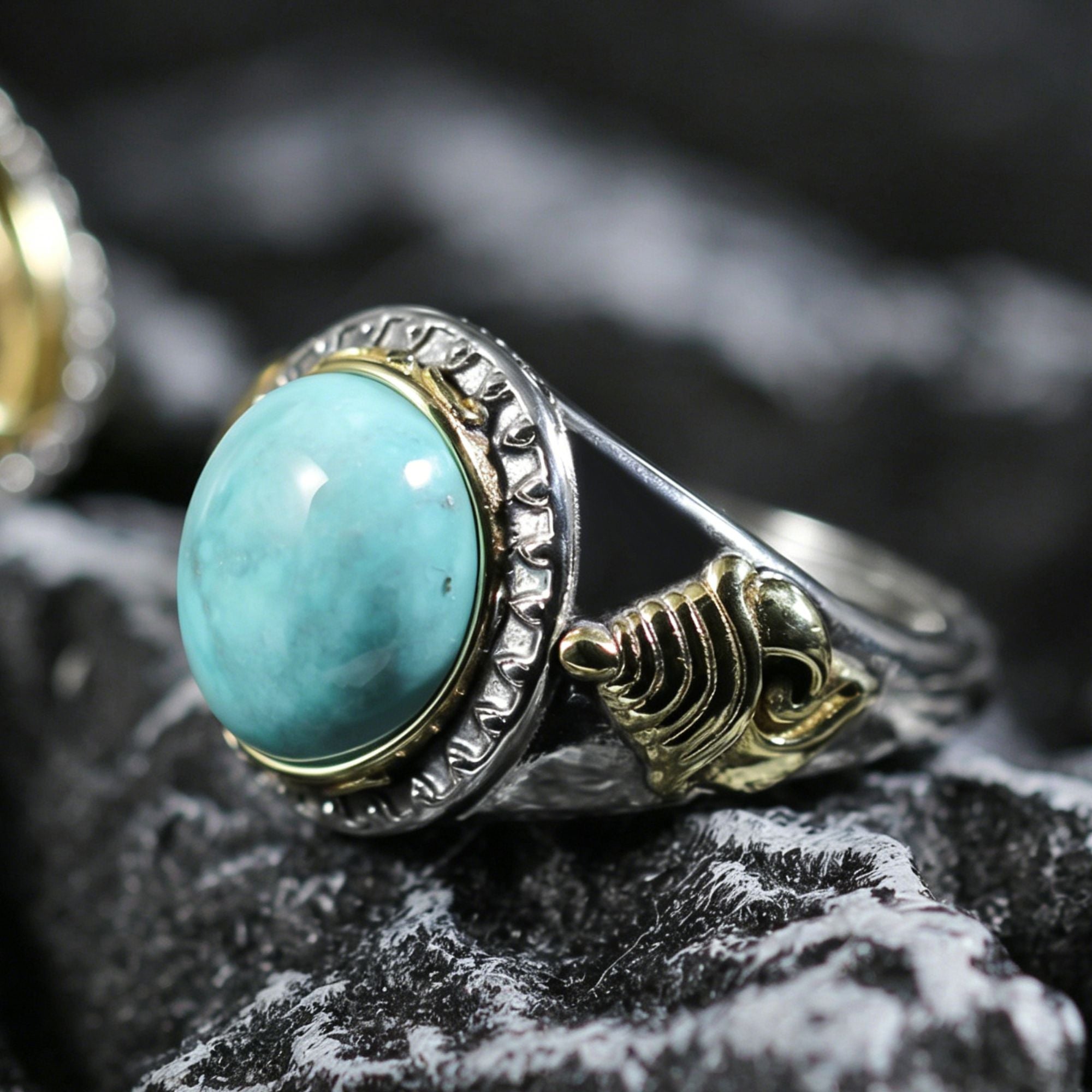 Anillo de acero inoxidable con forma de cuerpo 3D