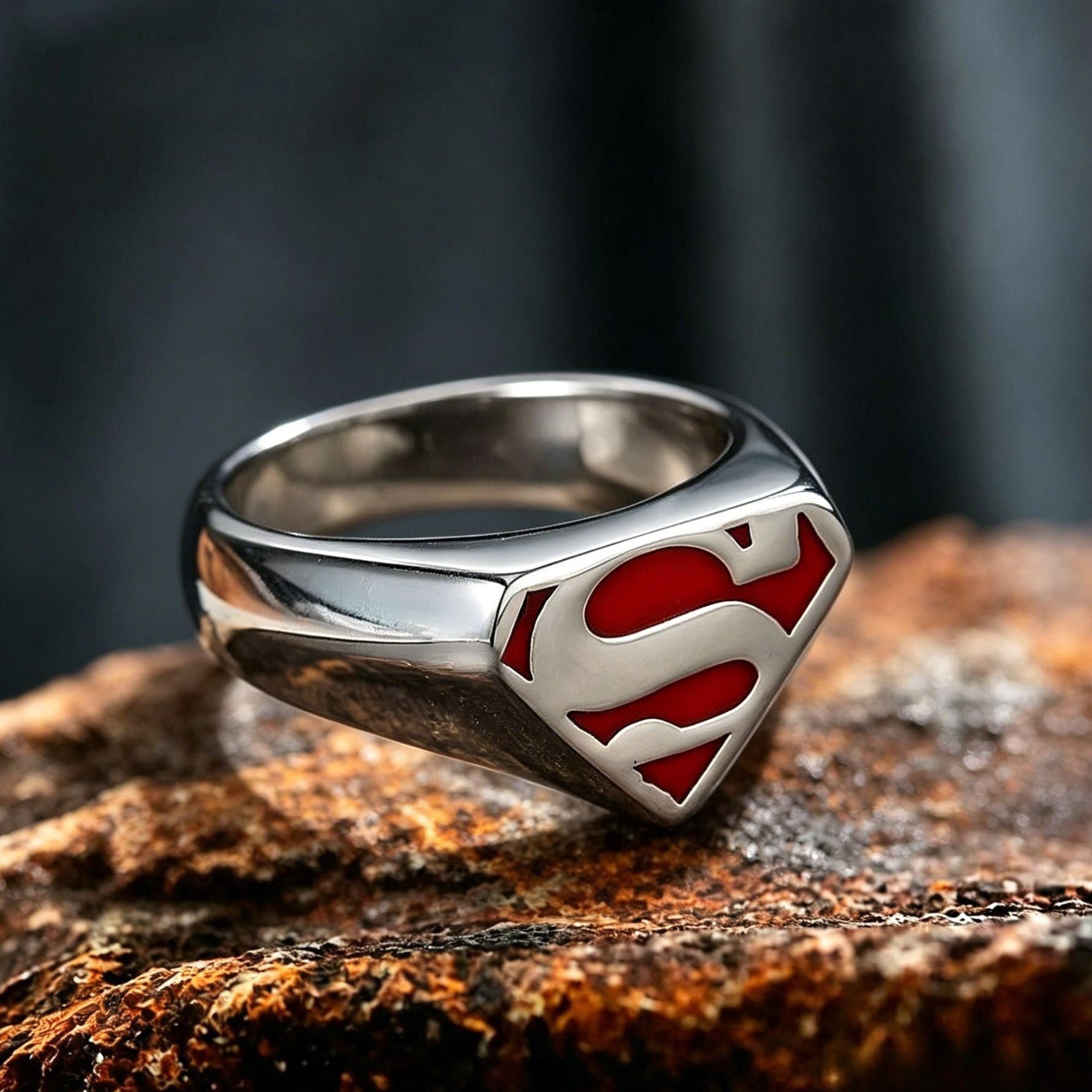 Superman Icon Stainless Steel Ring