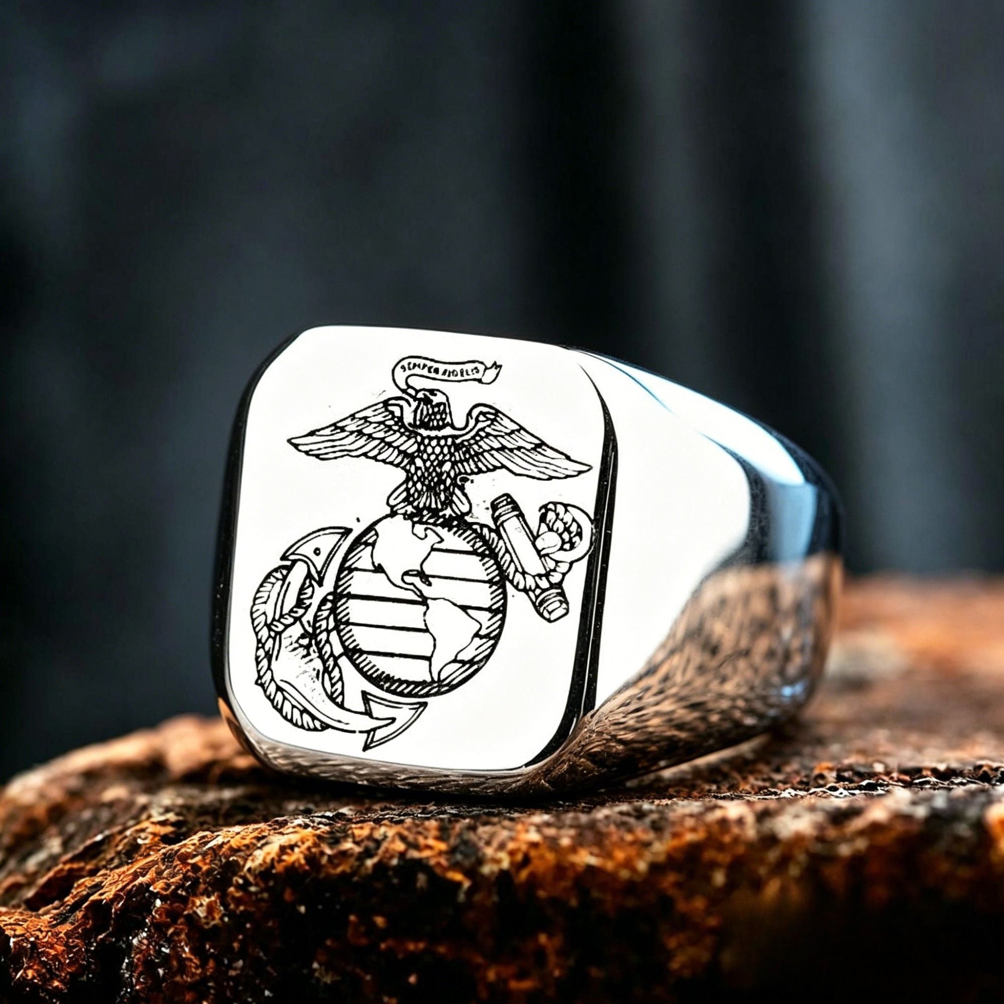 US Marine Corps Stainless Steel Ring