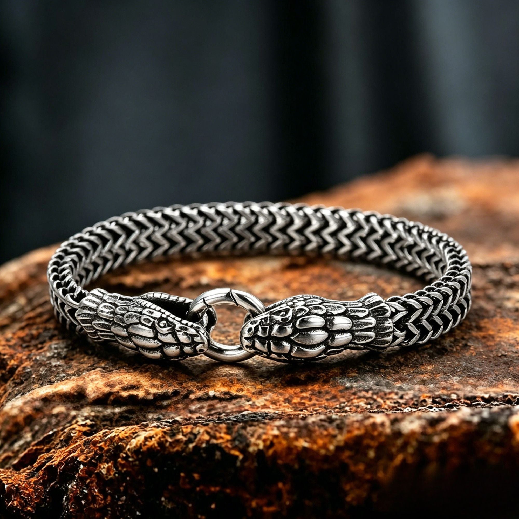 Snake Style Stainless Steel Bracelet