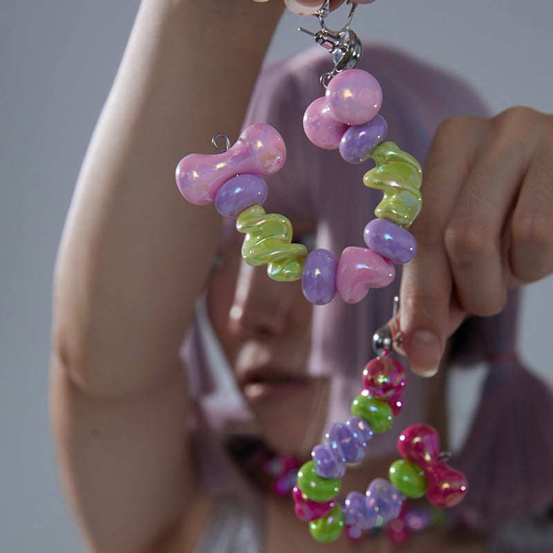 Candy Colorful Bead Earrings