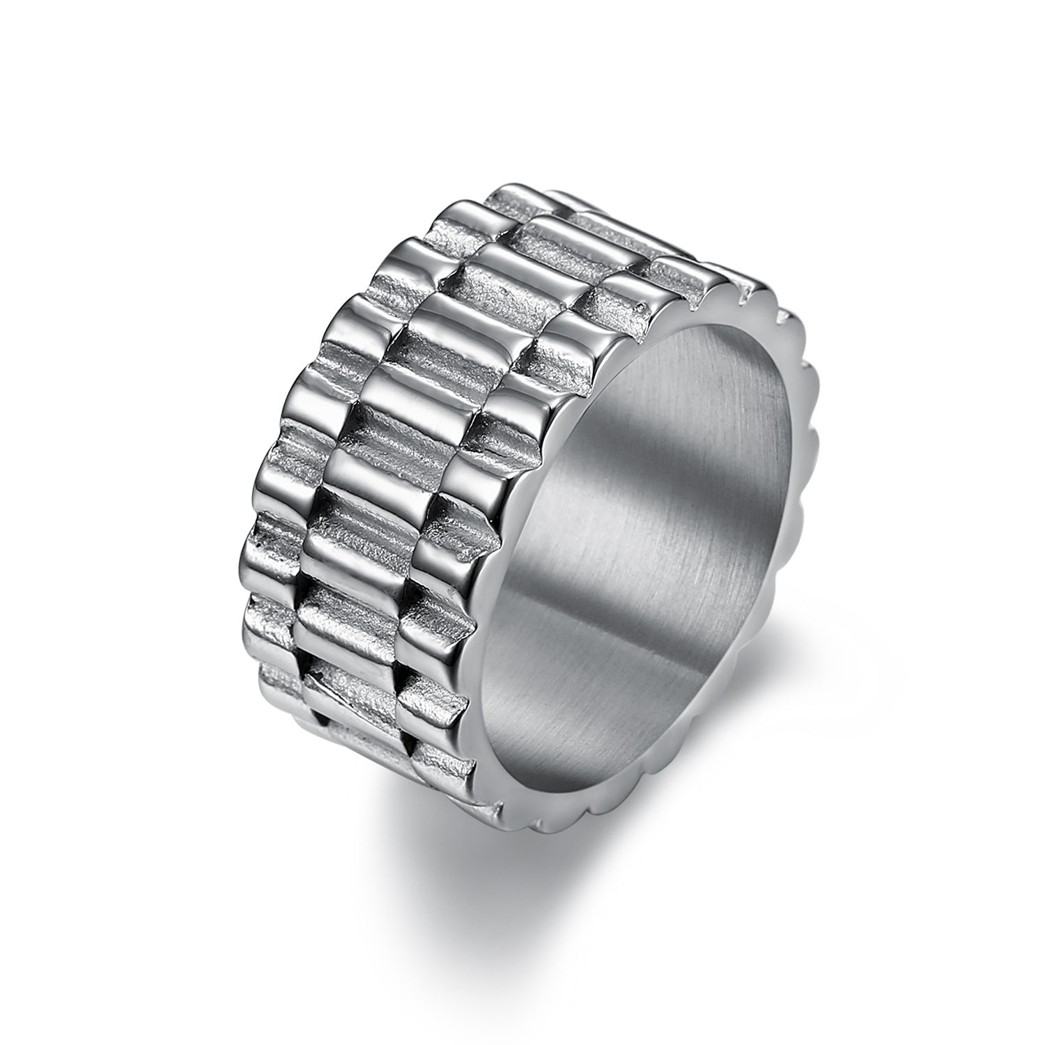 Car Tire Stainless Steel Ring-Vrafi Jewelry