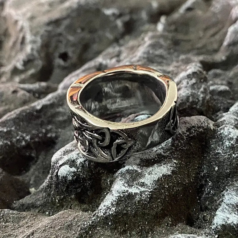 Celtic Knot Stainless Steel Band Ring - Vrafi Jewelry