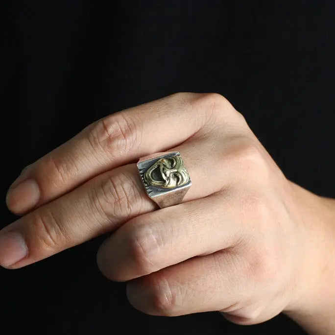 Comedy and Tragedy Silver Ring - Vrafi Jewelry