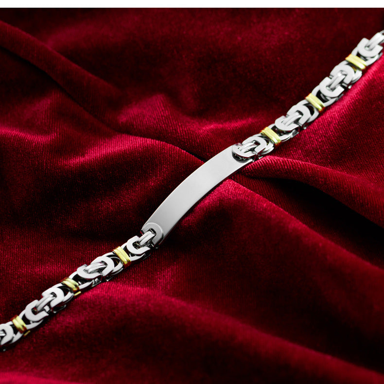 Bracciale con perline in acciaio inossidabile alabastro