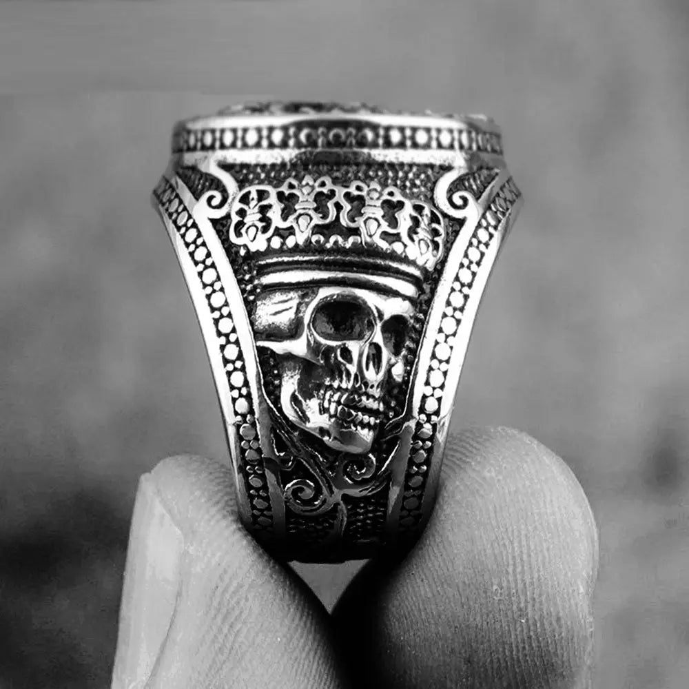 Crowned Skull & Greek Mythology Medusa Ring VRAFI