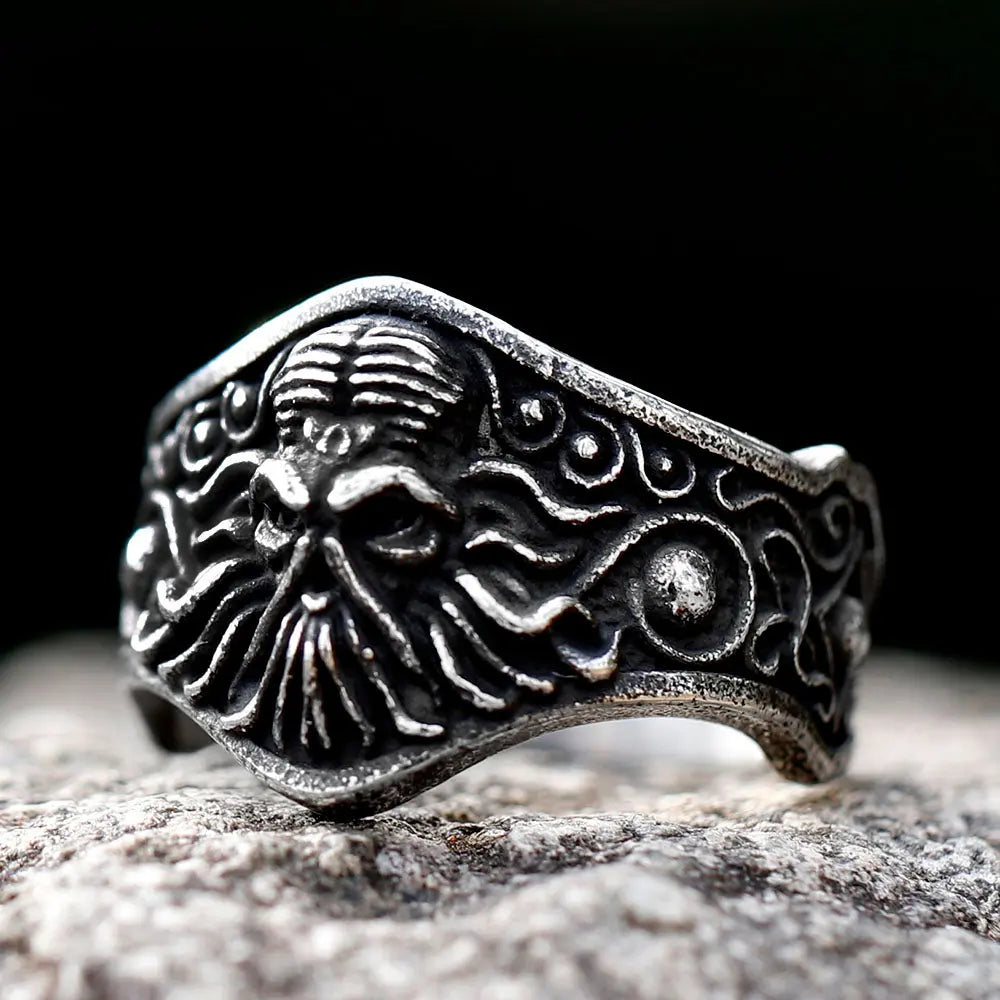 Cthulhu Sea Monster Stainless Steel Ring VRAFI