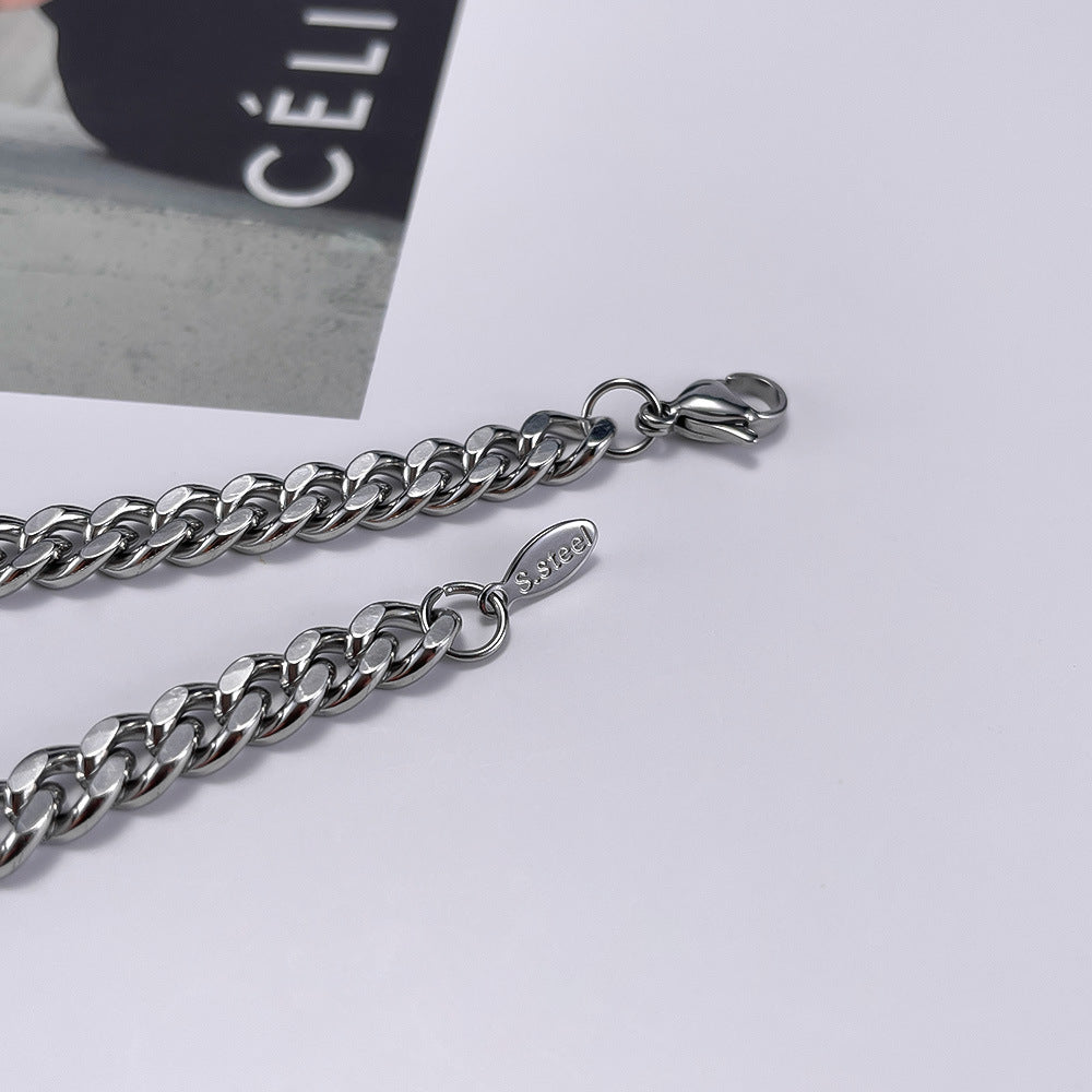 Cuban Link Alien Cross Bracelet