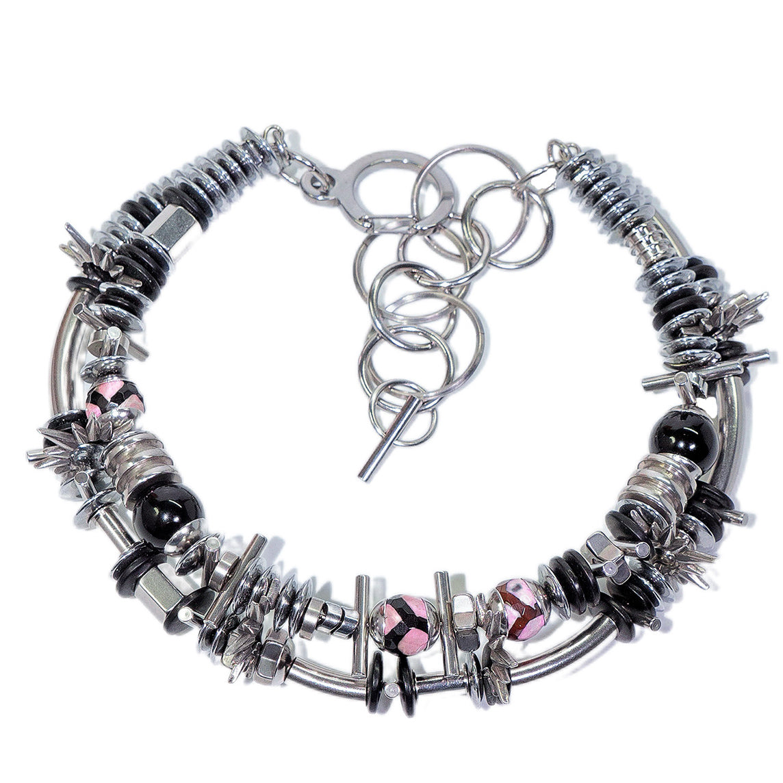 Dark Deconstructed Agate Clavicle Necklace