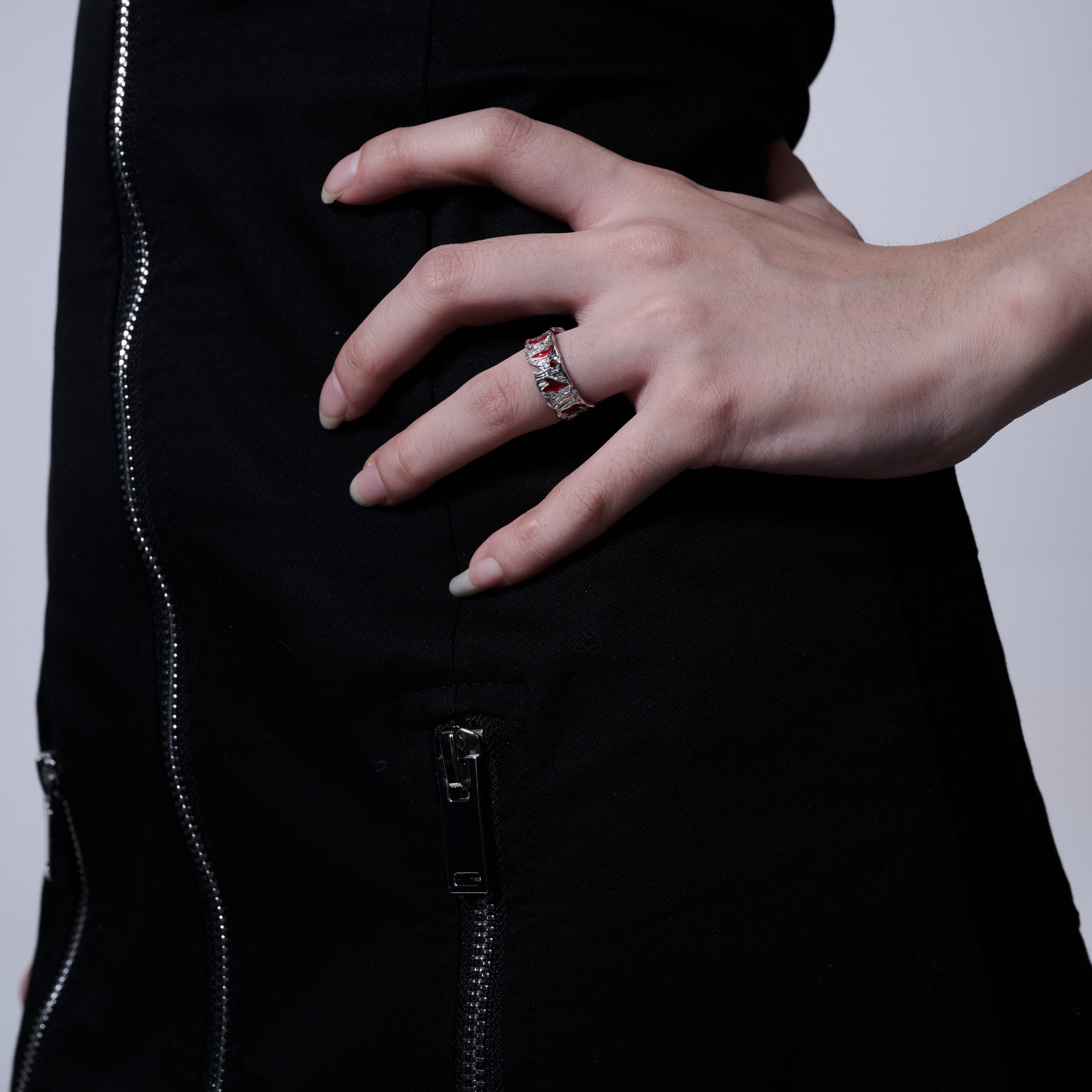 Simple Sterling Silver Cracked Open Ring