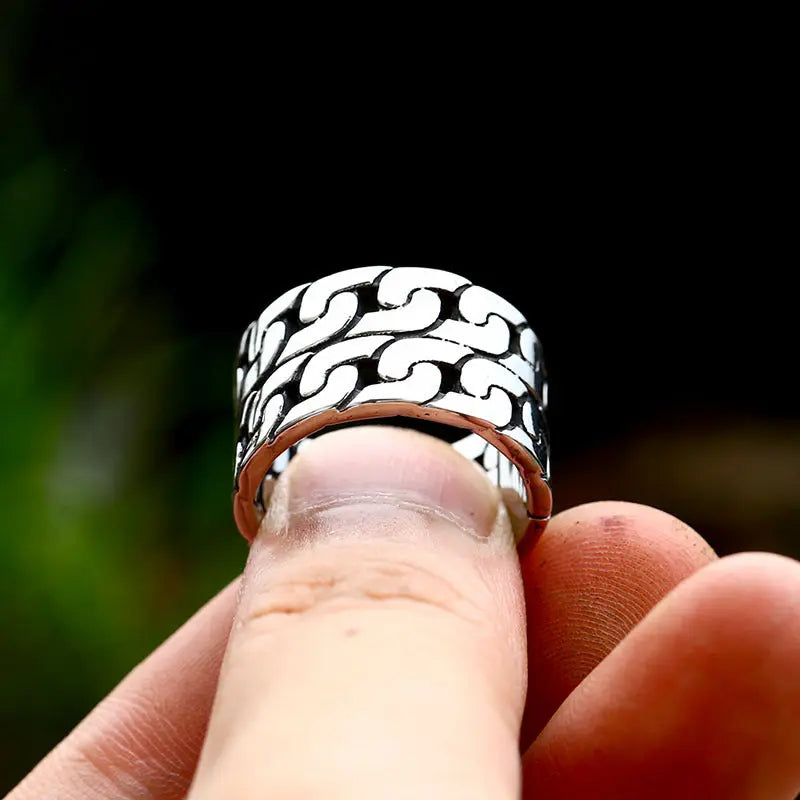 Double Chain Stainless Steel Ring VRAFI