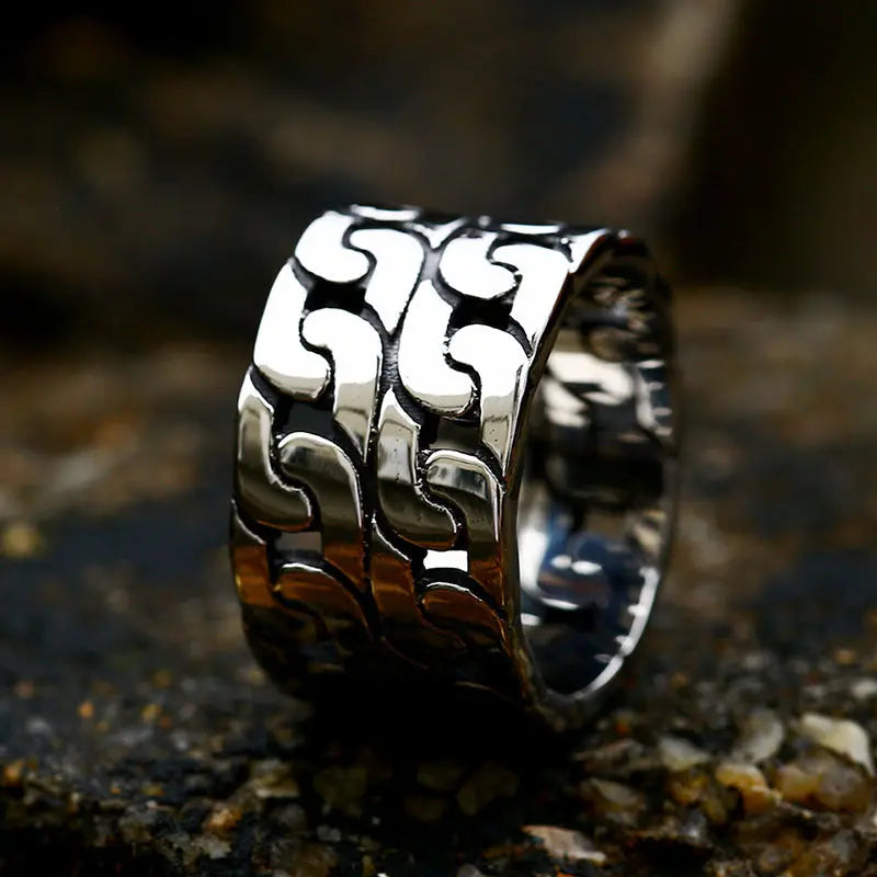 Double Chain Stainless Steel Ring VRAFI