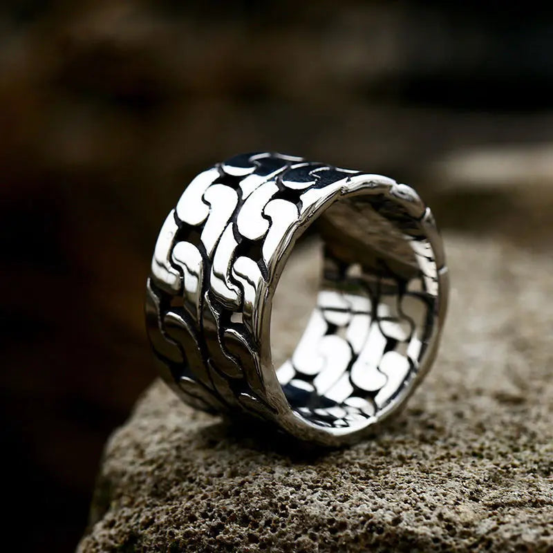 Double Chain Stainless Steel Ring VRAFI