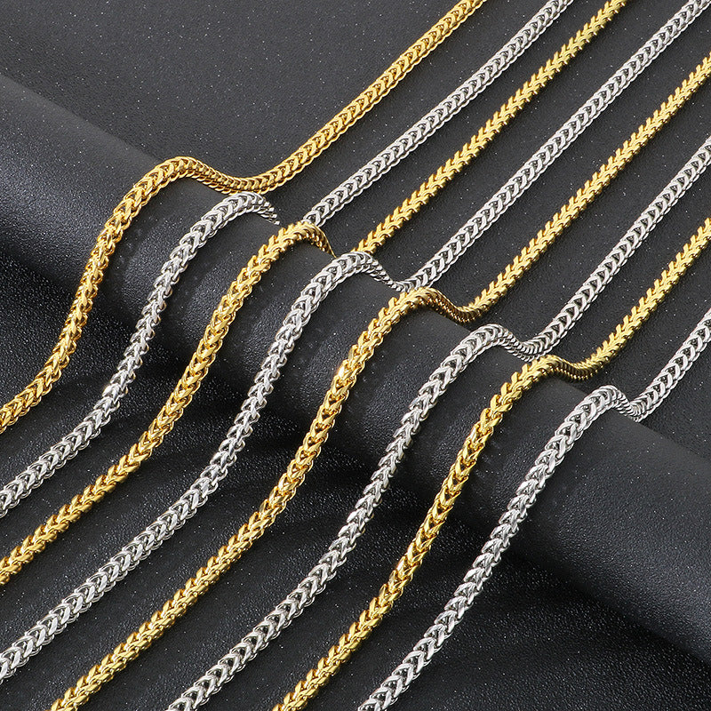 Alabaster-Edelstahl-Perlenarmband