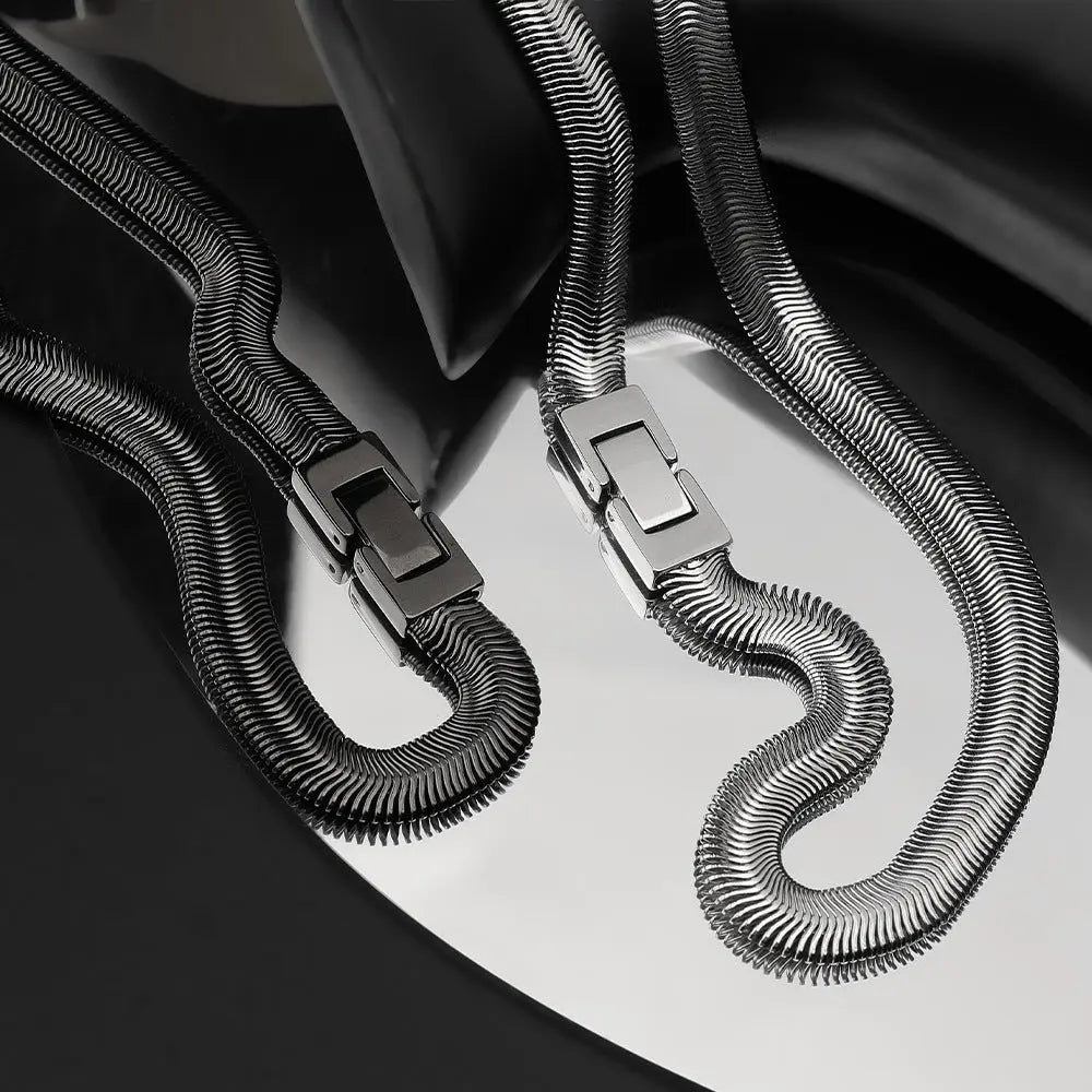 Dual Layer Snake Bone Stainless Steel Chain VRAFI