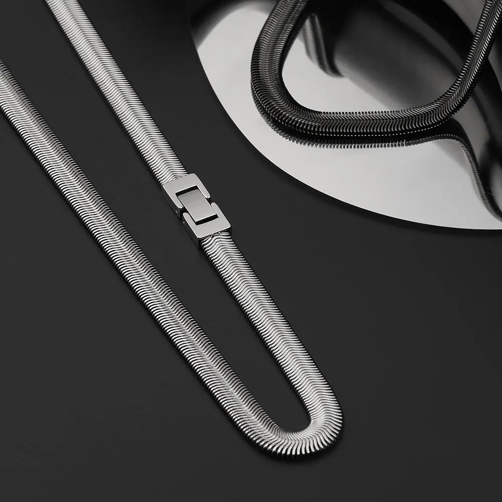 Dual Layer Snake Bone Stainless Steel Chain VRAFI