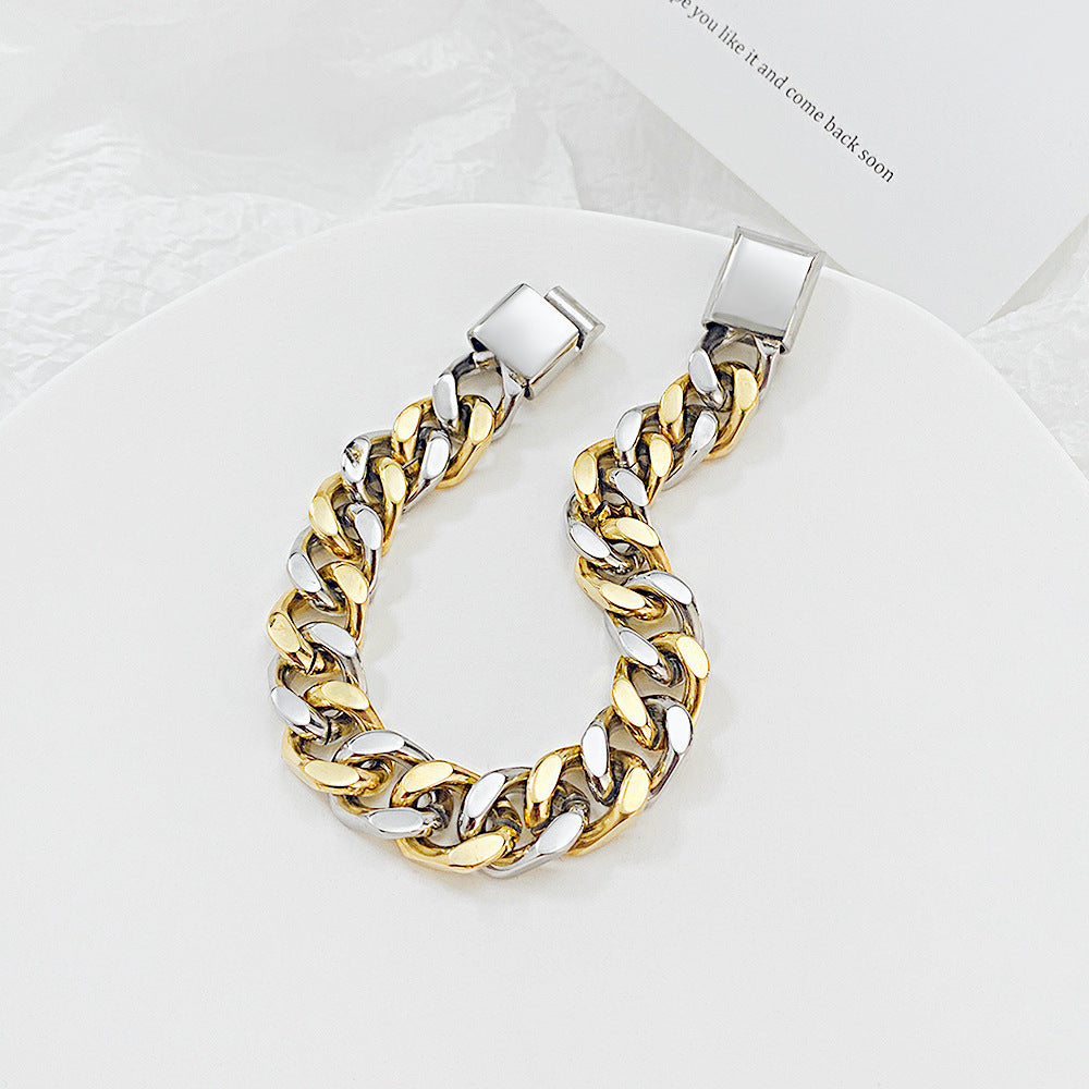 Pulsera de cuentas de acero inoxidable de alabastro