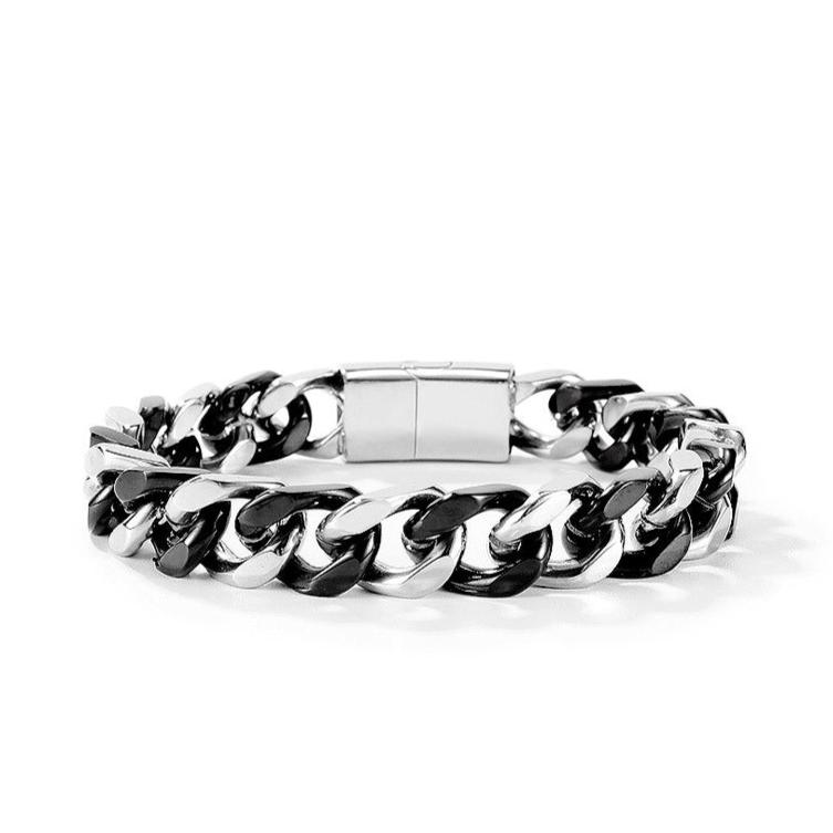 Pulsera de cuentas de acero inoxidable de alabastro