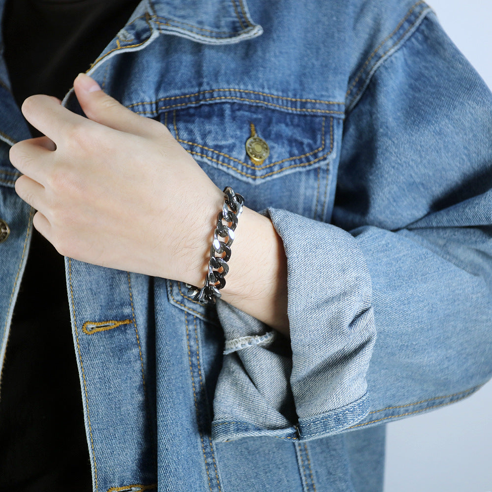 Pulsera de cuentas de acero inoxidable de alabastro