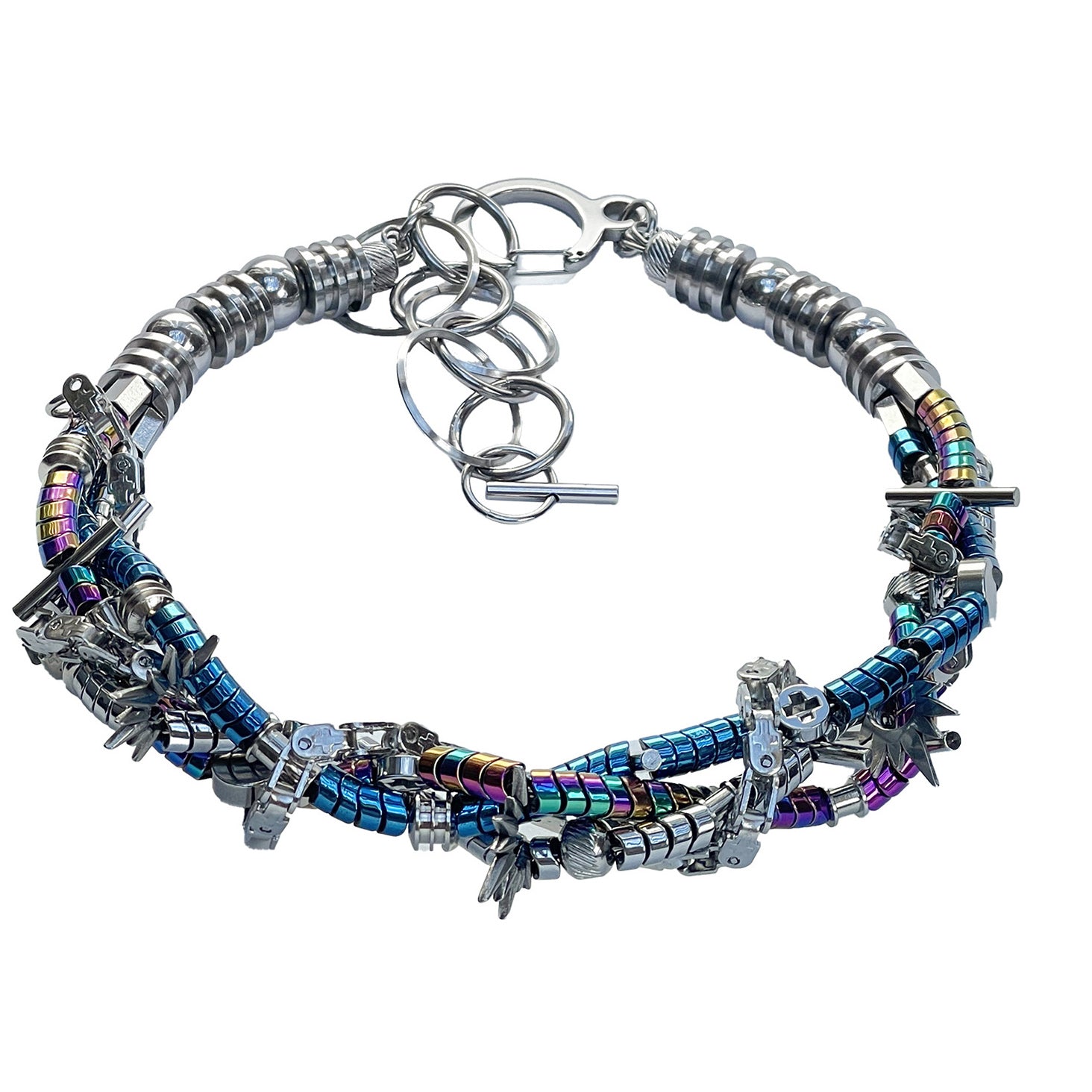 Electronic Mechanical Natural Stone Clavicle Necklace