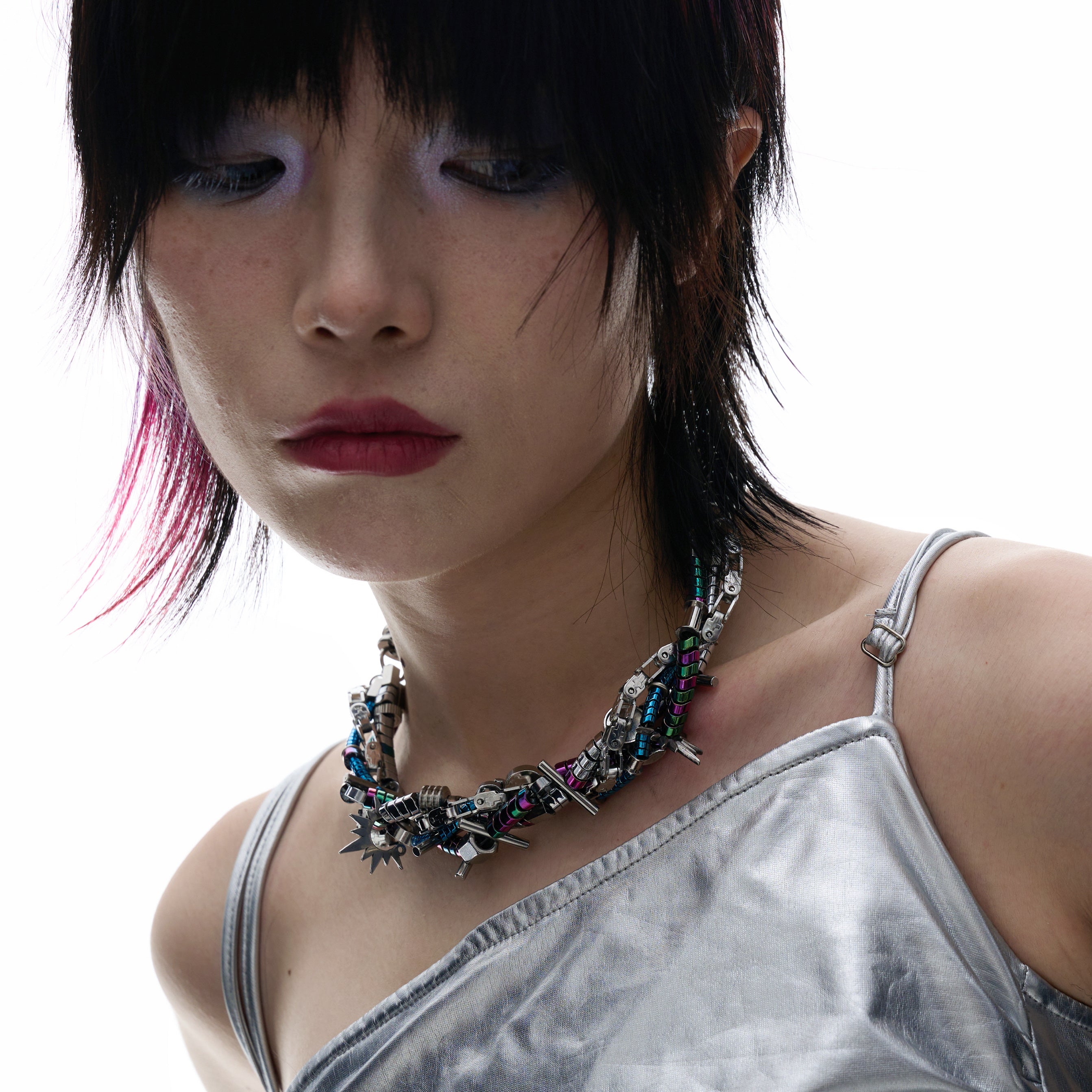 Electronic Mechanical Natural Stone Clavicle Necklace