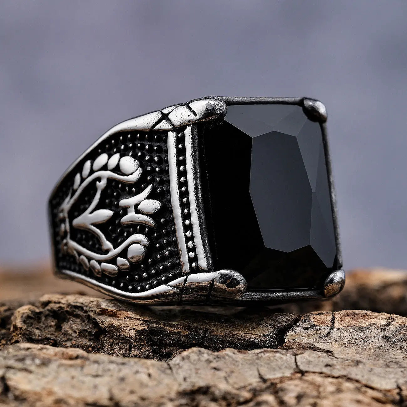 Gemstone Inlaid Eternal Flower Ring - Vrafi Jewelry