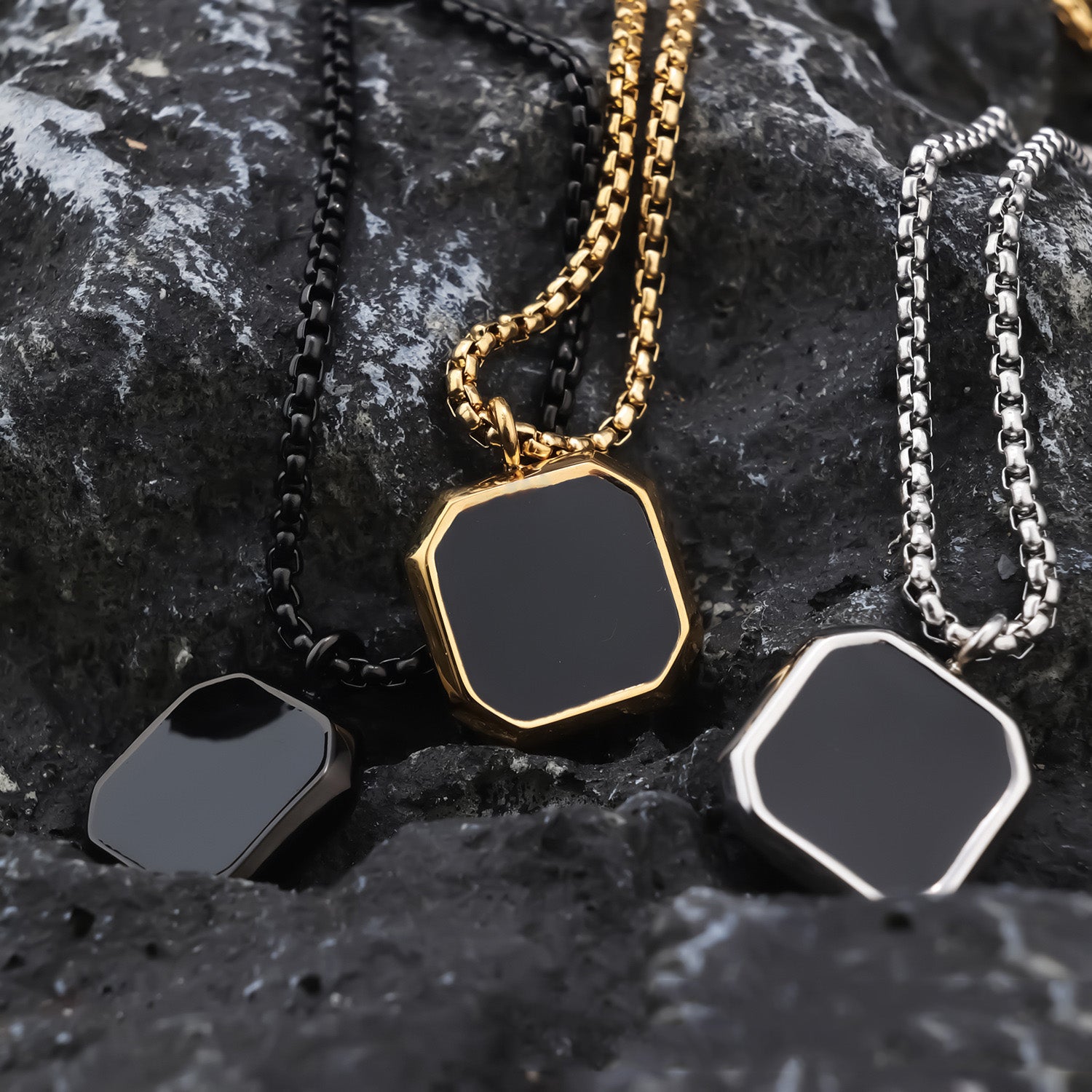 Geometric Square Stainless Steel Necklace