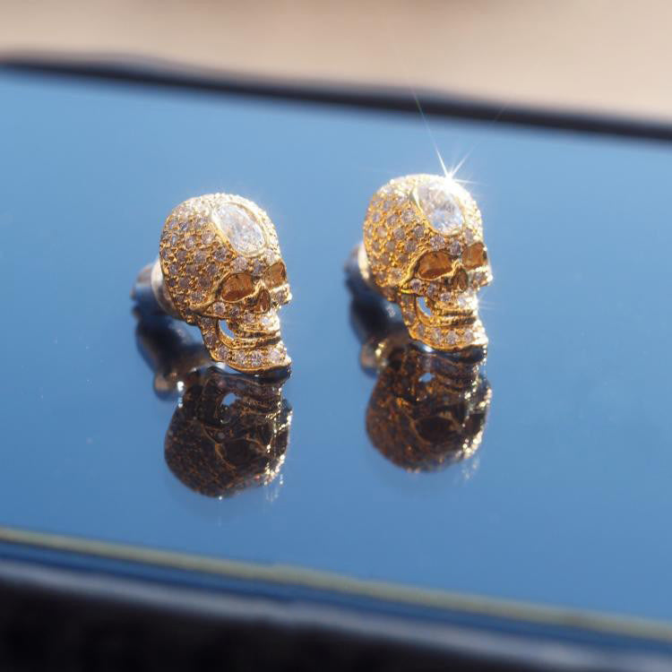 Boucles d'oreilles clous As de pique