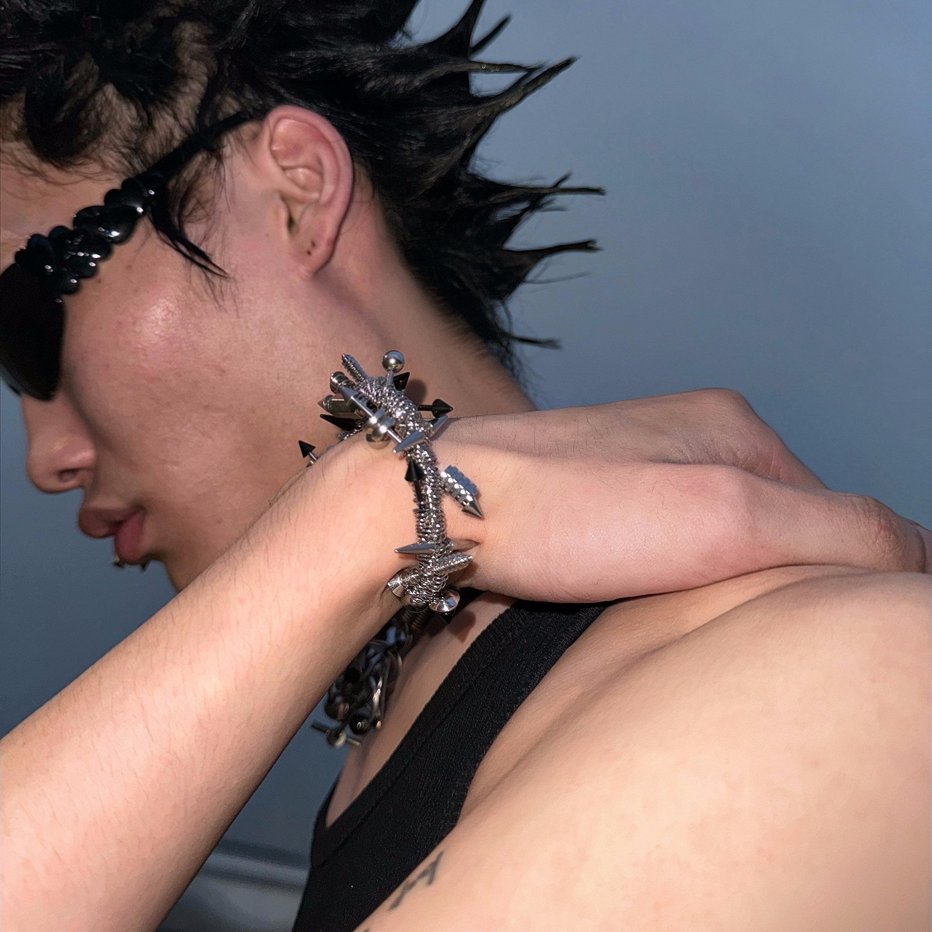 Willow Rivet Mechanical Open Bracelet