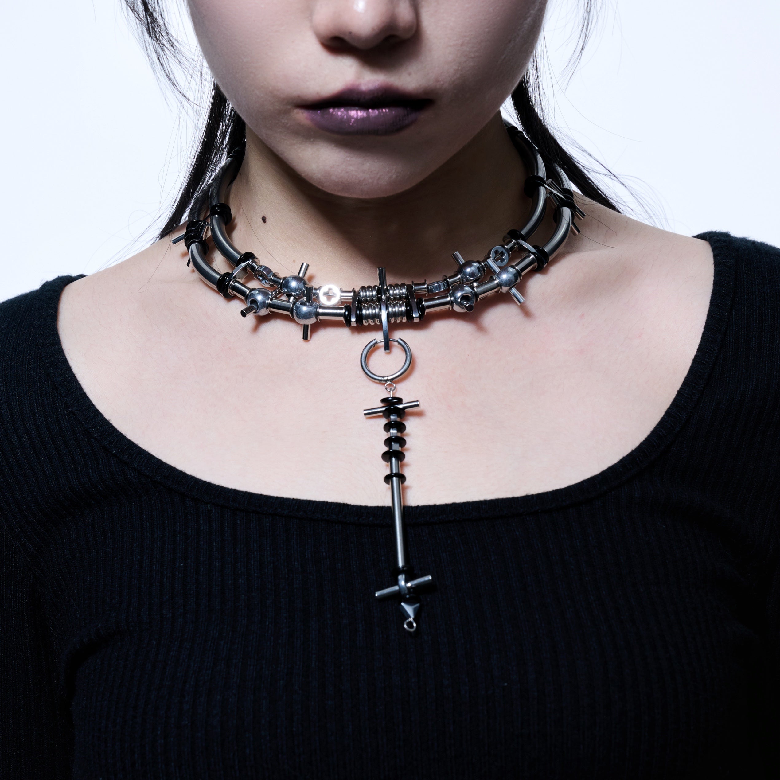 Hardcore Mechanical Choker Necklace