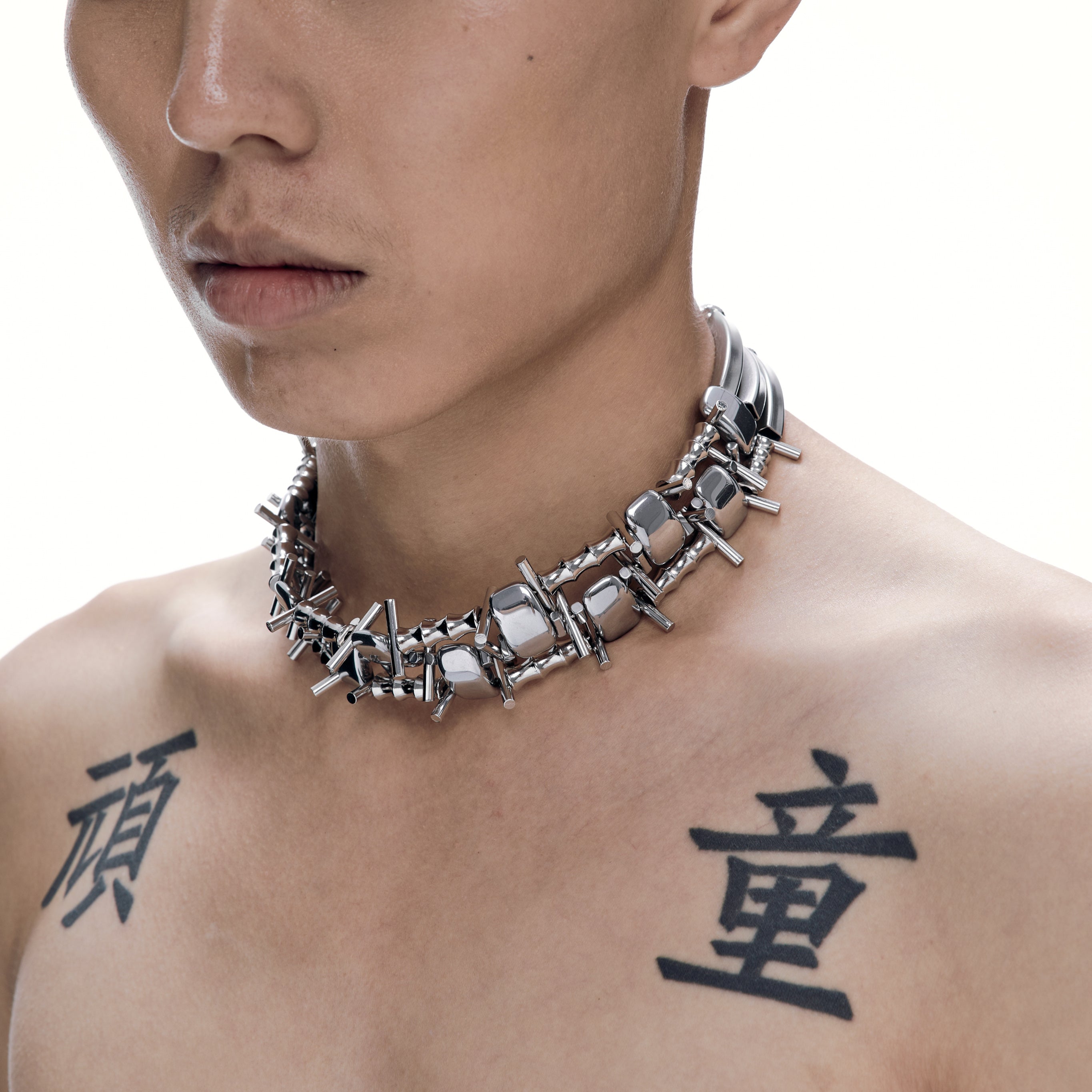 Hardcore Punk Style Choker Clavicle Chain